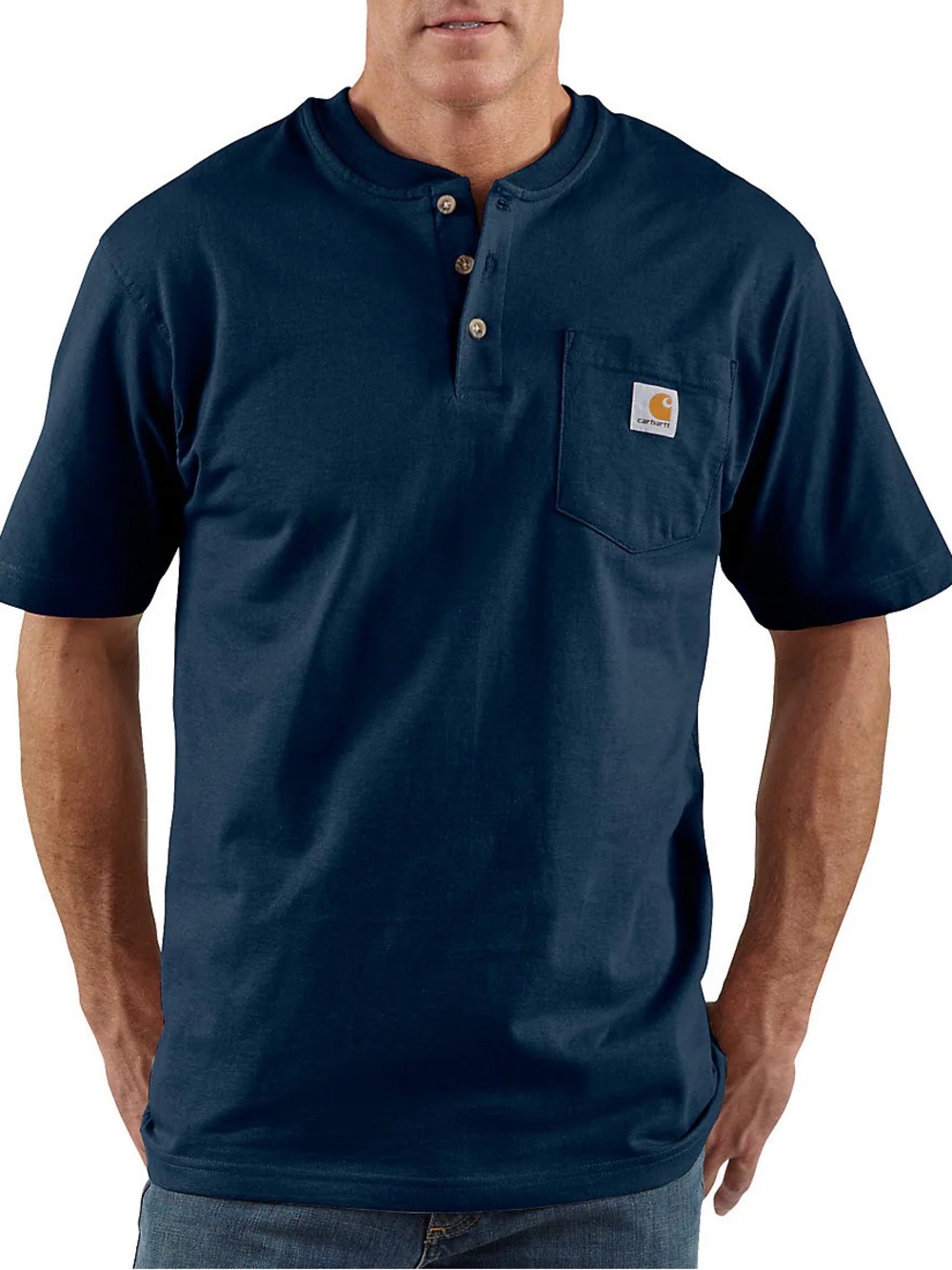 Carhartt Loose-Fit Heavyweight Short-Sleeve Pocket Henley for Men